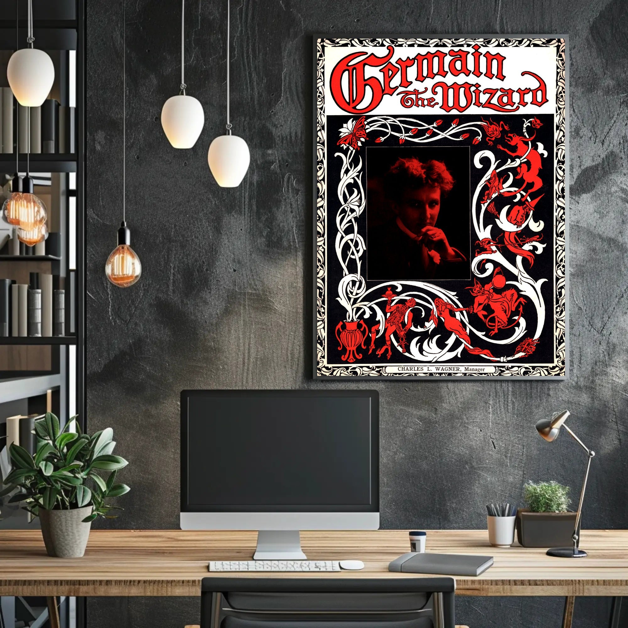 Germain the Wizard Art Nouveau Mystical Poster