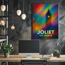 Joliet Cityscape Impressionism Wanderlust Poster
