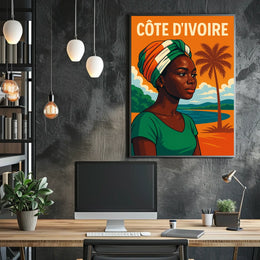 Côte dIvoire Portrait Poster