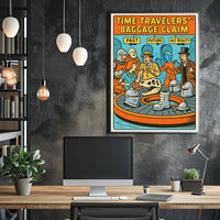 Time Travelers' Baggage Claim Poster PosterGoat