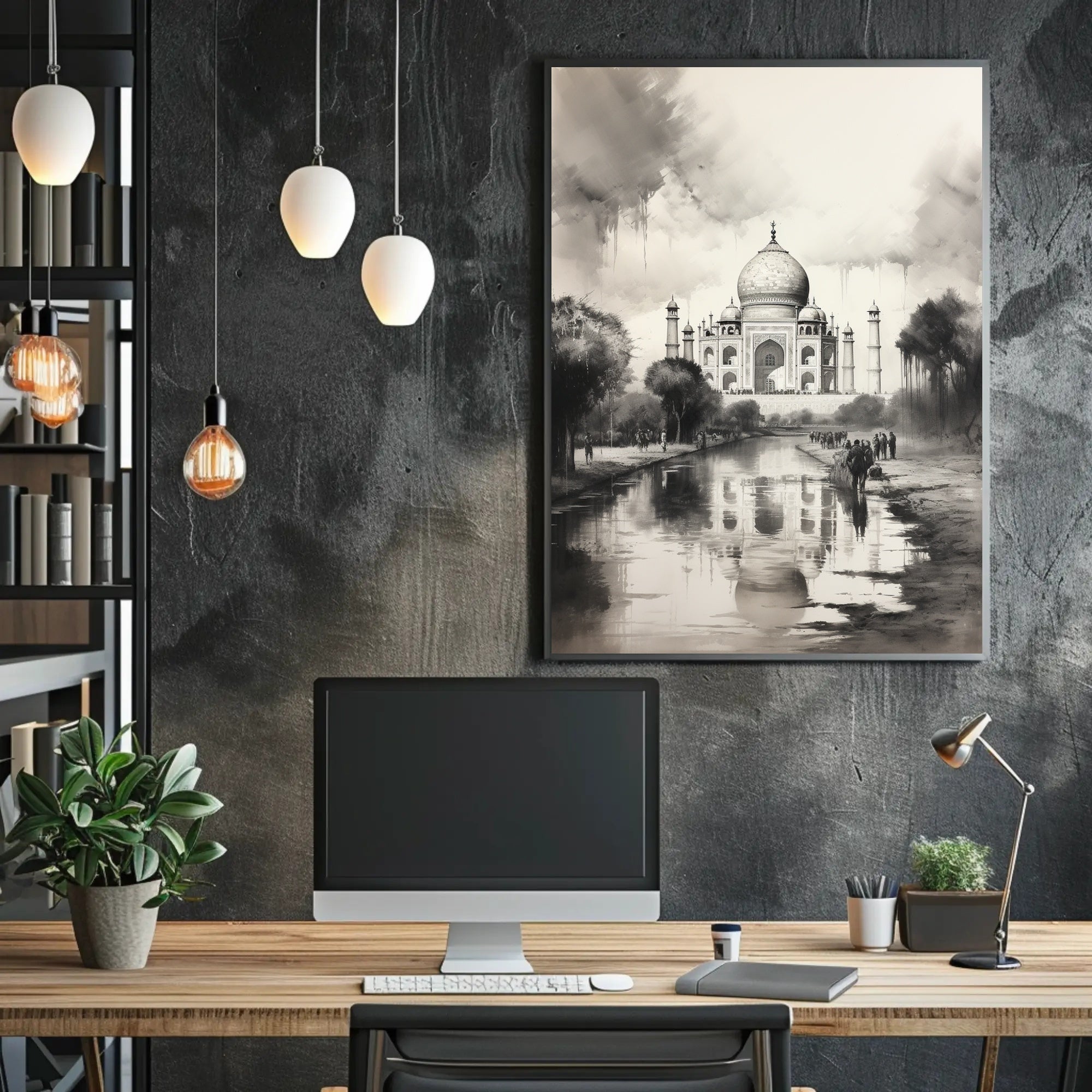 Majestic Reflections Of The Taj Mahal Poster