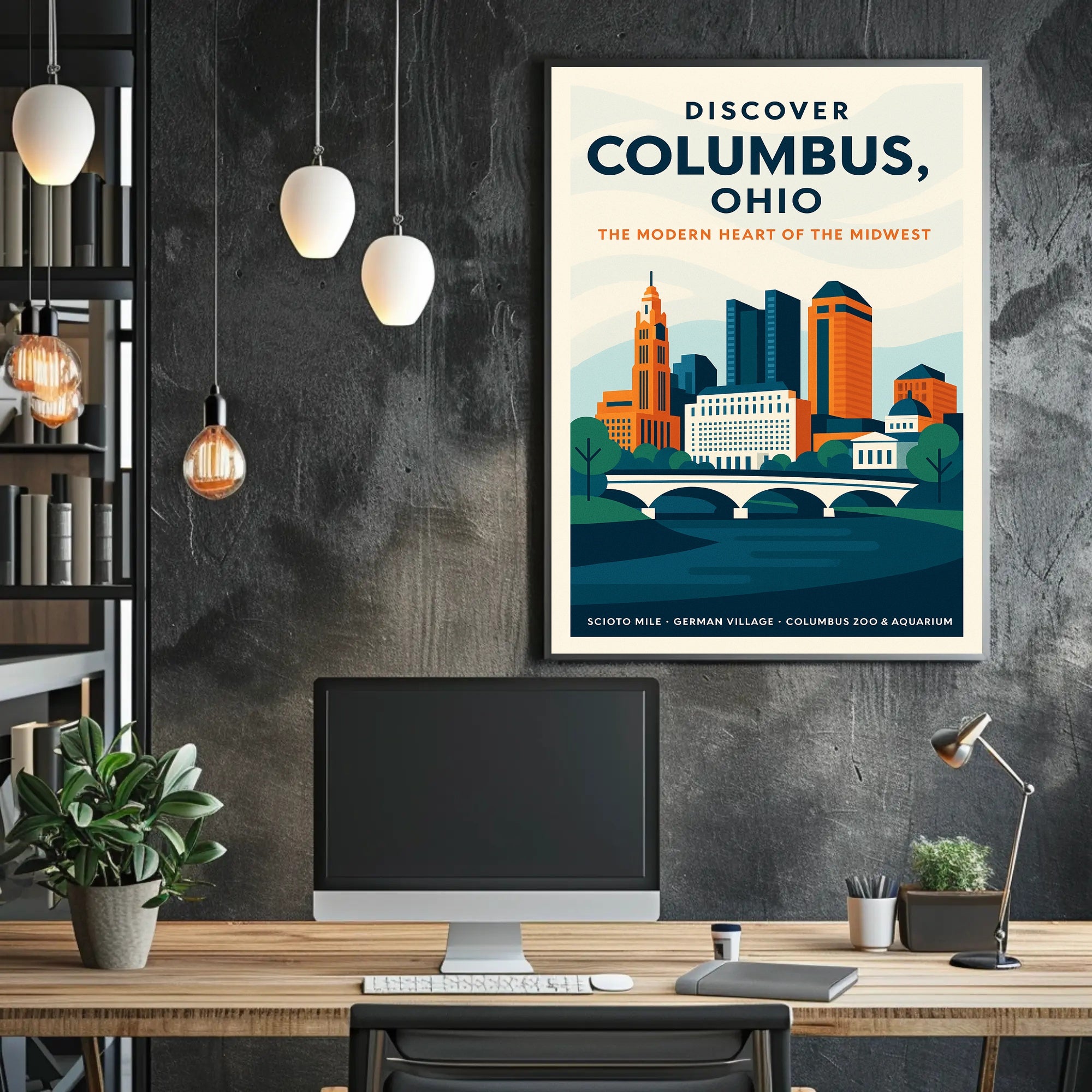 Discover Columbus, Ohio Poster PosterGoat