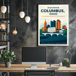 Discover Columbus, Ohio Poster PosterGoat