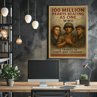 Unity and Courage WWII Tribute Poster