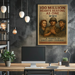 Unity and Courage WWII Tribute Poster