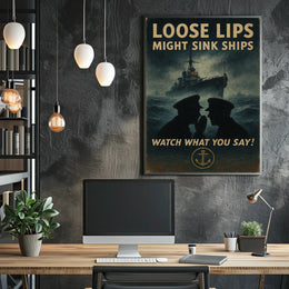 Loose Lips Might Sink Ships Poster