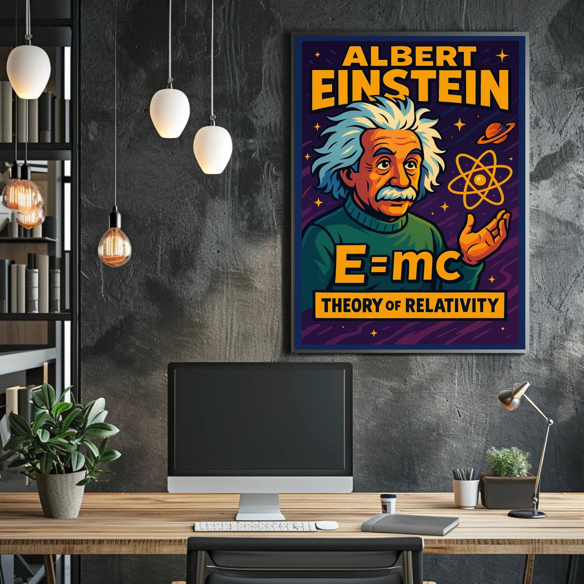 Einstein Relativity Vintage Scientific Academic Poster