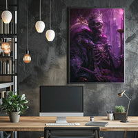 Majestic Morbid Monarchy: Gothic Skeleton Fantasy Poster PosterGoat