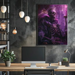 Majestic Morbid Monarchy: Gothic Skeleton Fantasy Poster PosterGoat