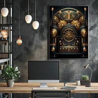 Vintage Steampunk Mechanical Art Print - Abstract or Artistic Poster