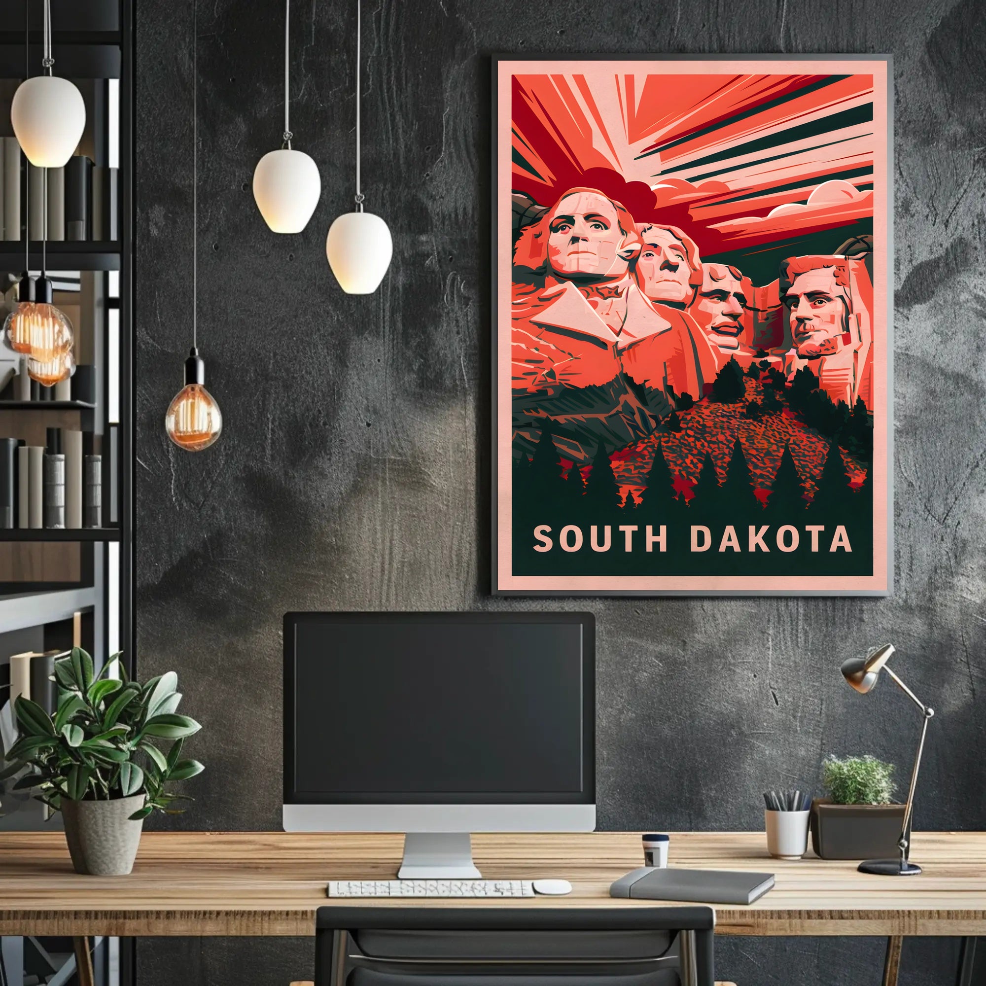 South Dakota Monumental Tribute Poster