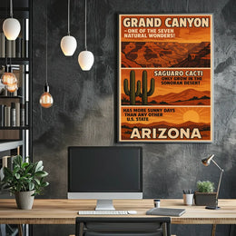 Grand Canyon Arizona Vintage Travel Poster