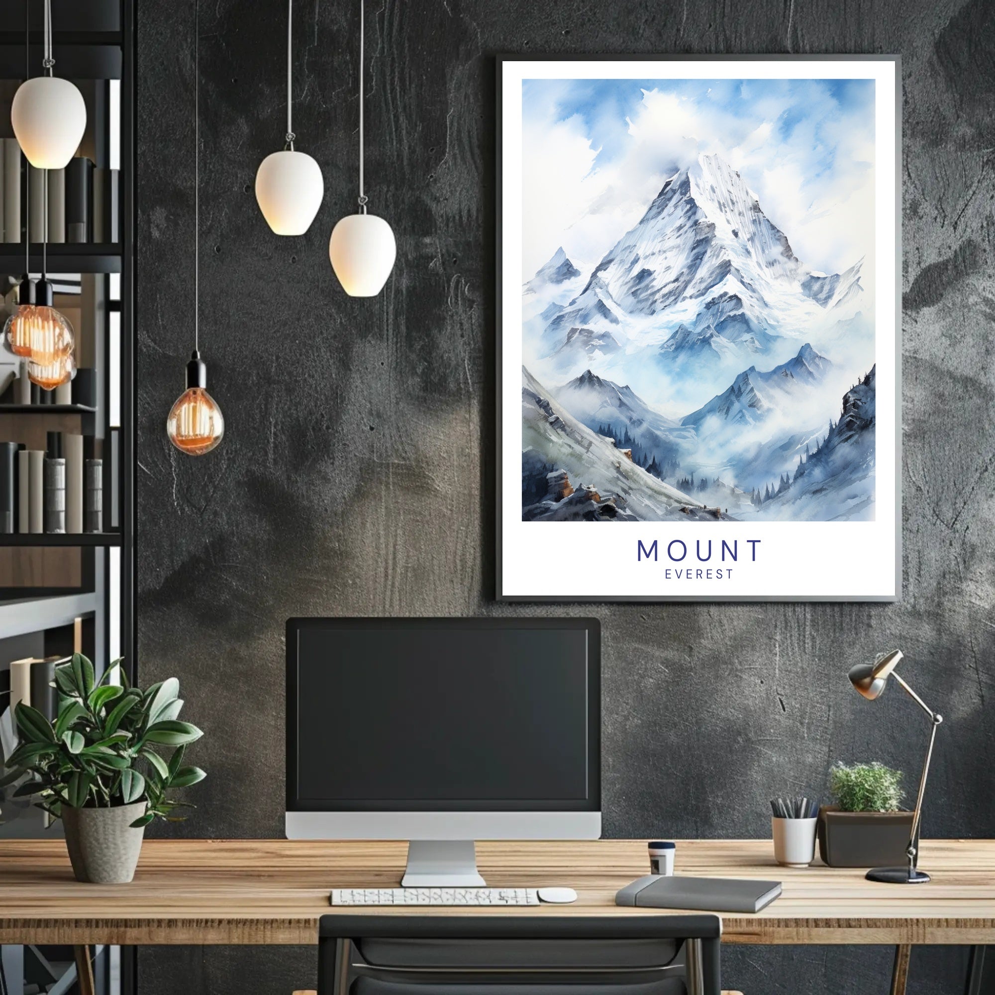 Mount Everest Adventure Art Travel Poster PosterGoat