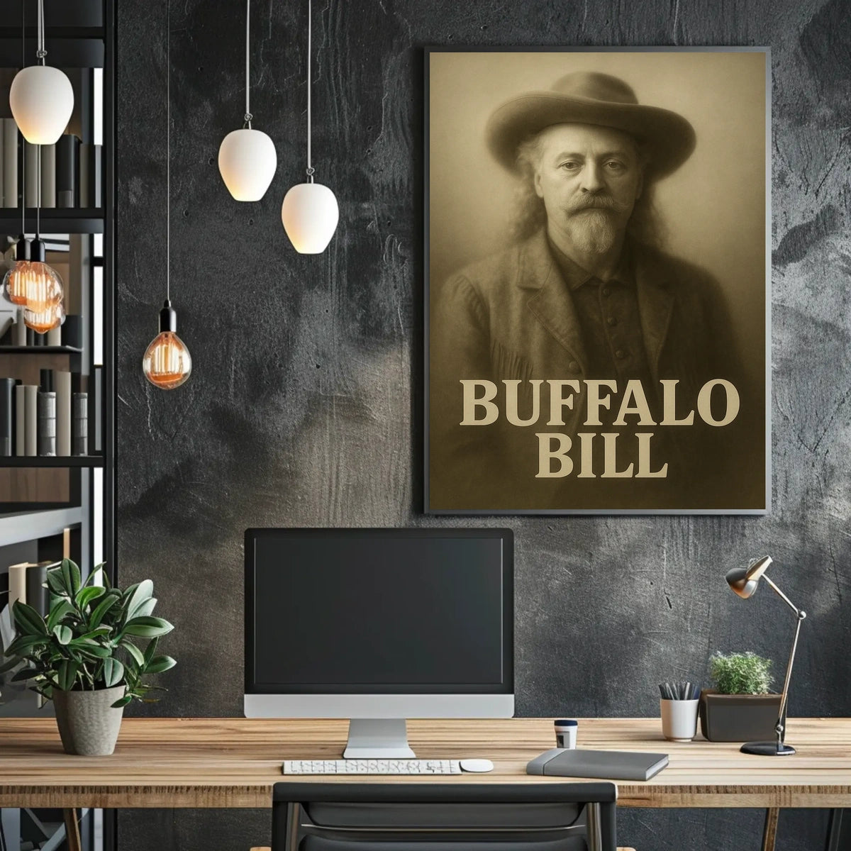 Buffalo Bill Iconic Vintage Historical Poster