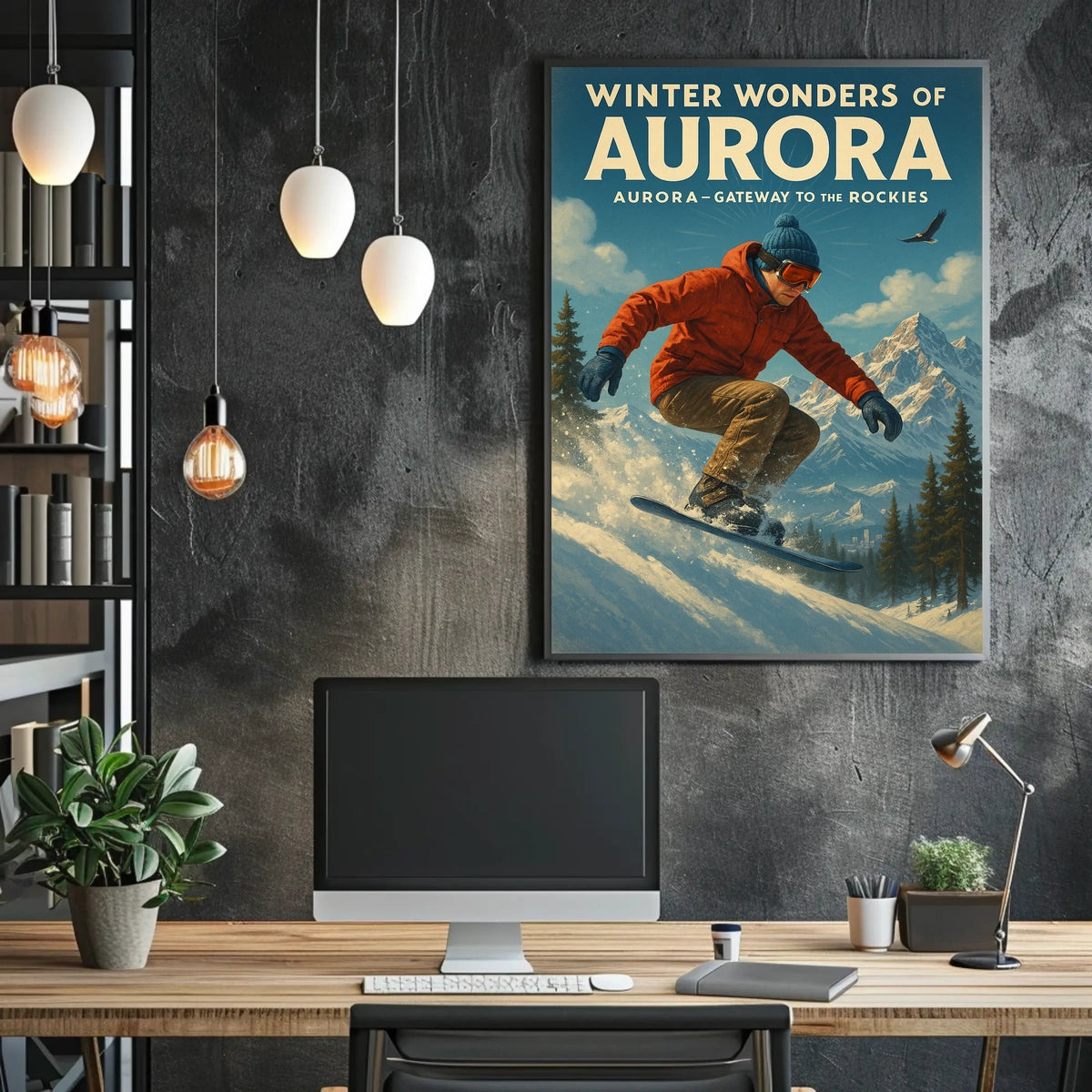 Winter Wonders of Aurora Poster