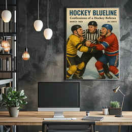 Hockey Blueline March 1959 Poster