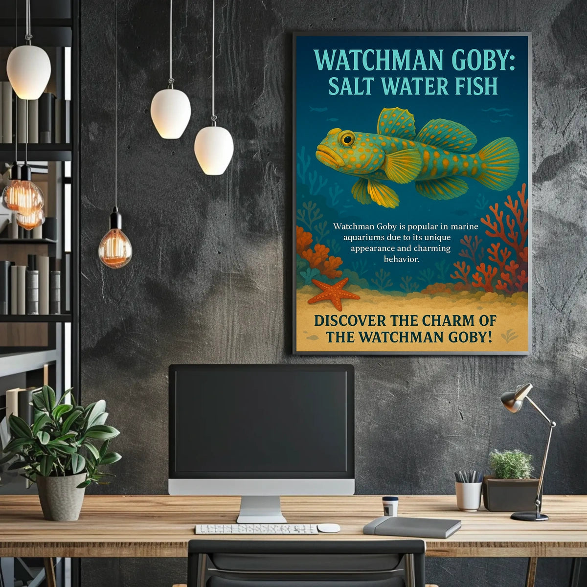 Watchman Goby Salt Water Fish Poster