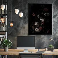 Serene Renaissance Woman Floral Artistry Poster PosterGoat
