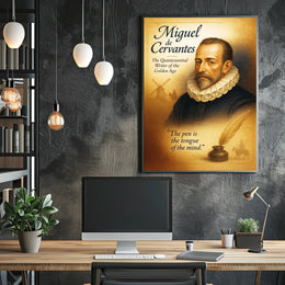 Miguel de Cervantes The Quintessential Writer of the Golden Age Poster