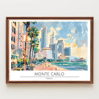Monte Carlo Cityscape Poster PosterGoat
