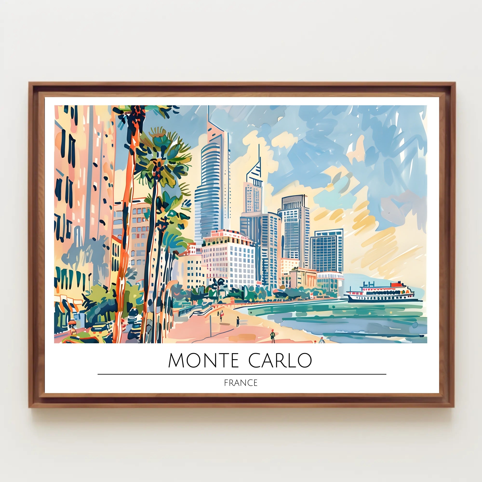 Monte Carlo Cityscape Poster PosterGoat