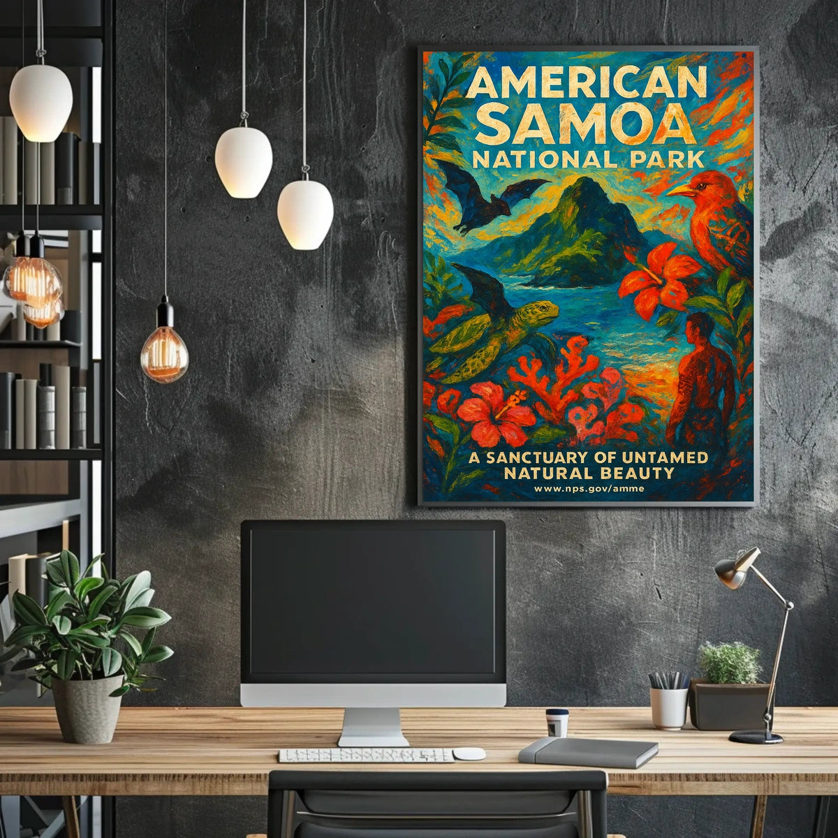 American Samoa National Park Travel Poster
