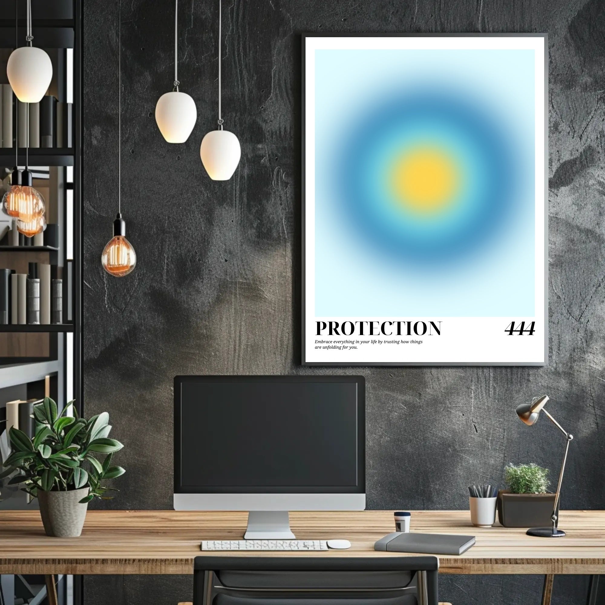 Protection Embrace Modern Abstract Artistic Poster PosterGoat