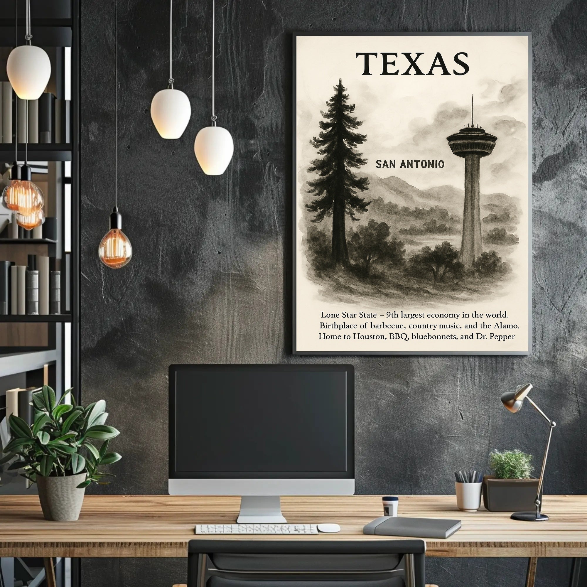 Texas The Lone Star State Poster PosterGoat