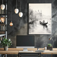 Gondola On A Venetian Canal Poster