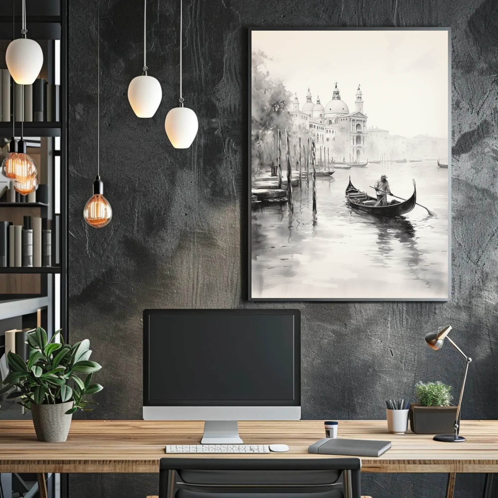Gondola On A Venetian Canal Poster