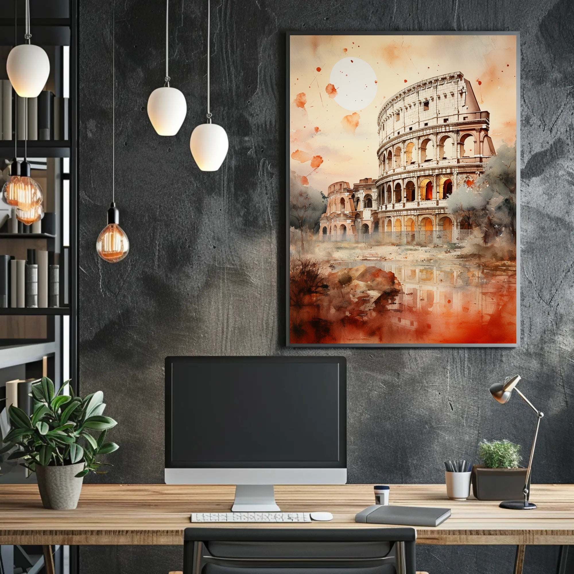 Colosseum In Watercolor Poster
