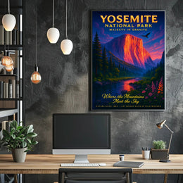 Yosemite National Park Majesty in Granite Poster PosterGoat