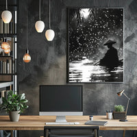 Serene Moonlit Water Journey: Artistic Poster PosterGoat