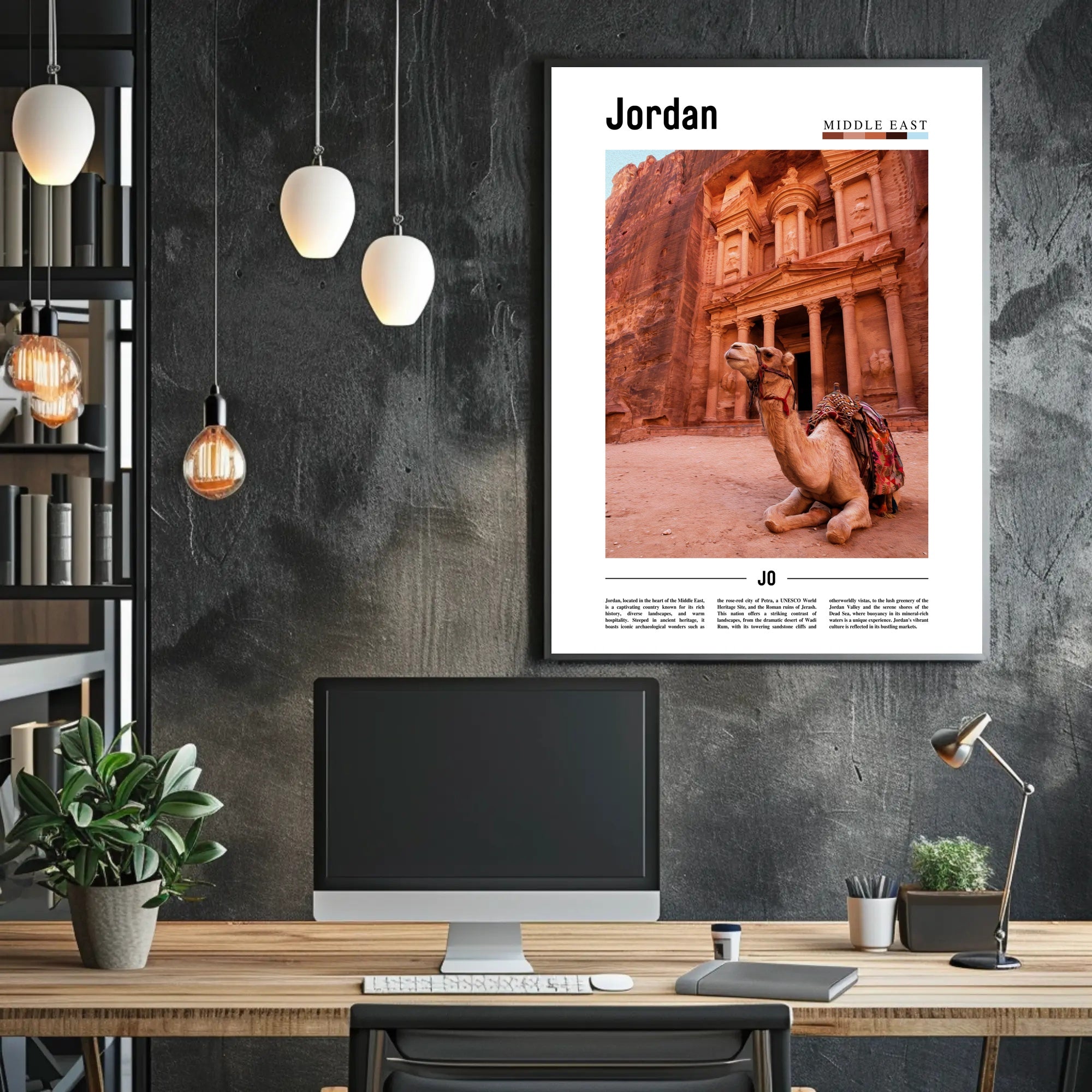 Jordan's Rich Heritage Adventure Travel Poster PosterGoat