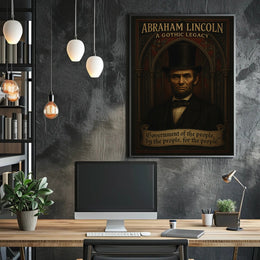 Abraham Lincoln Gothic Art Historical Presidential Poster PosterGoat