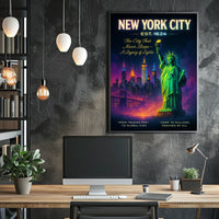 New York City Skyline Urban Cityscape Poster Modern Wall Art