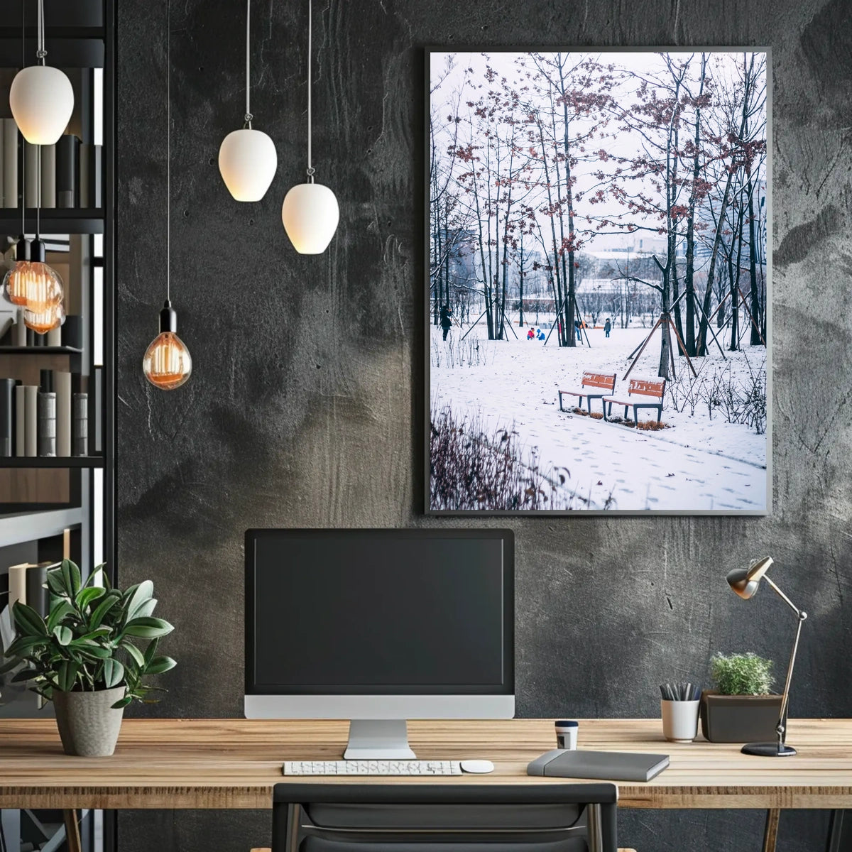 Winter Serenity In The Park Poster