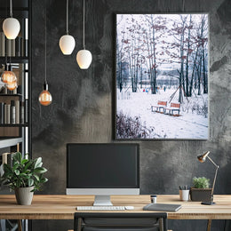 Winter Serenity In The Park Poster