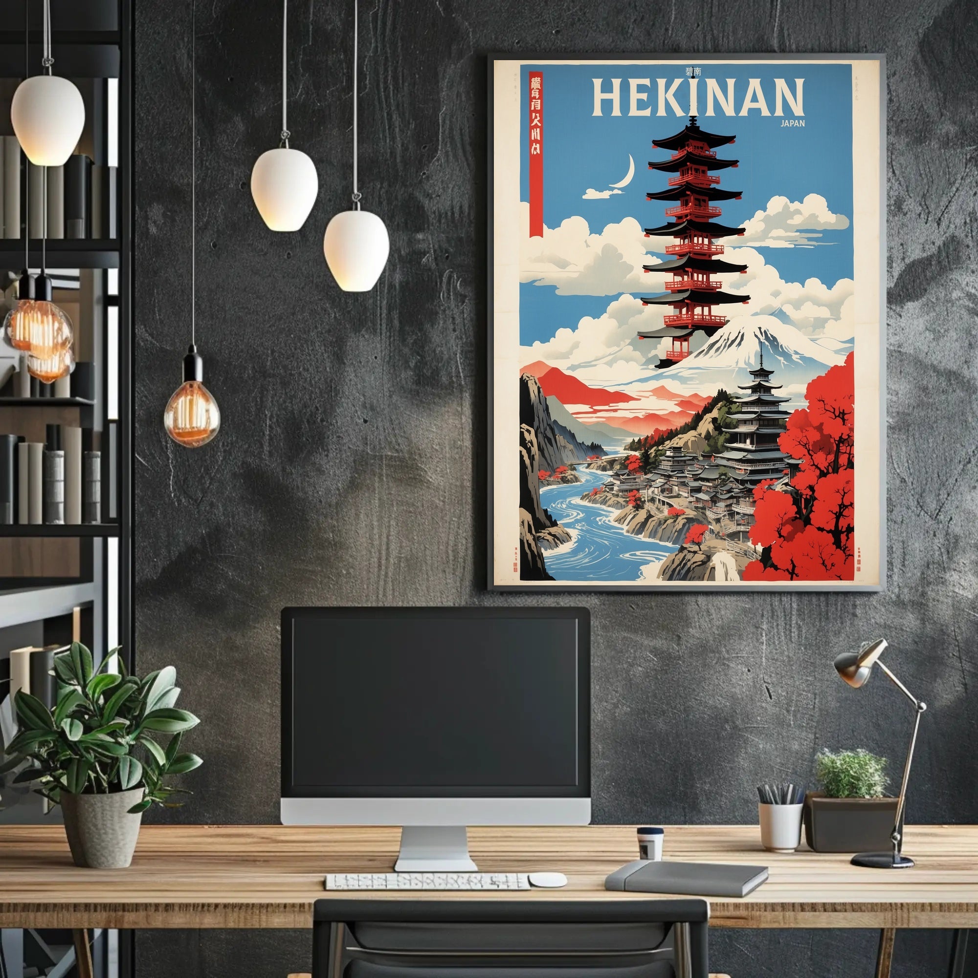 Hekinan's Tranquil Pagodas: Japanese Cultural Heritage Poster