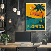 Florida Flamingo Poster