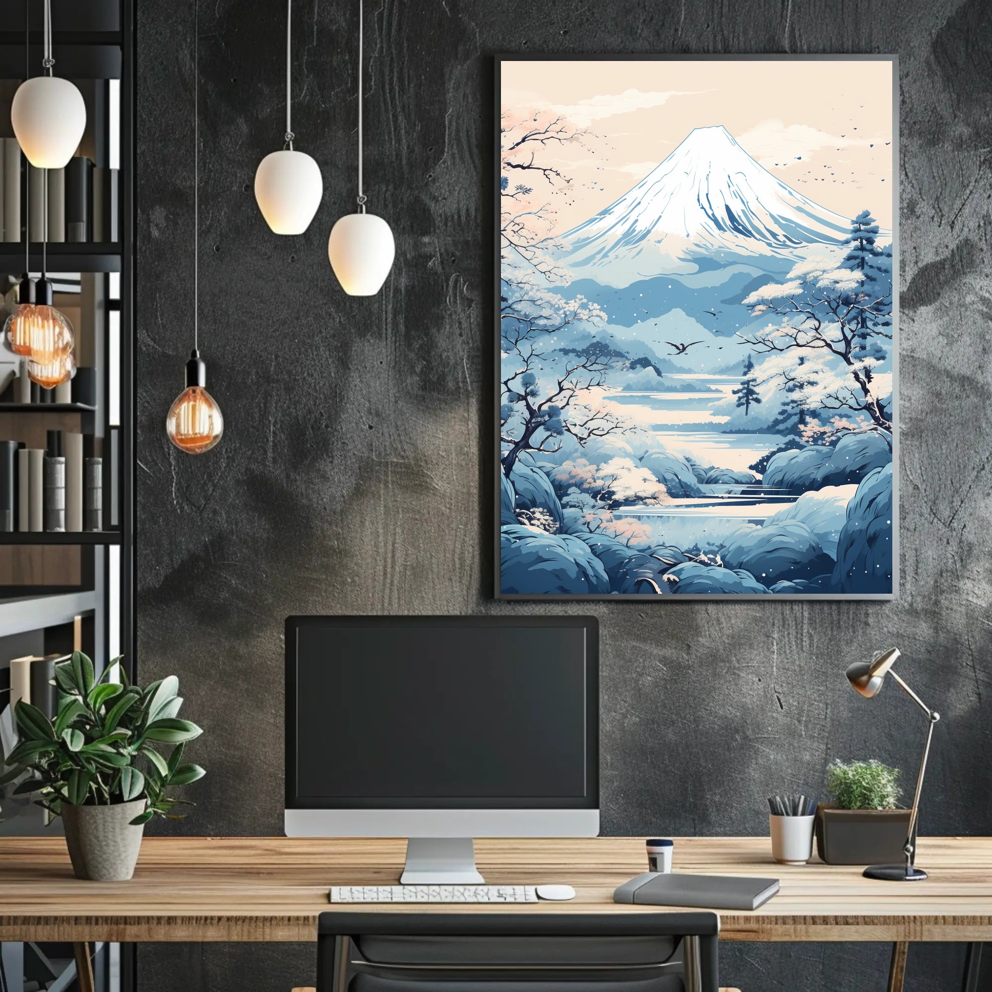 Tranquil Mountain Landscape Poster
