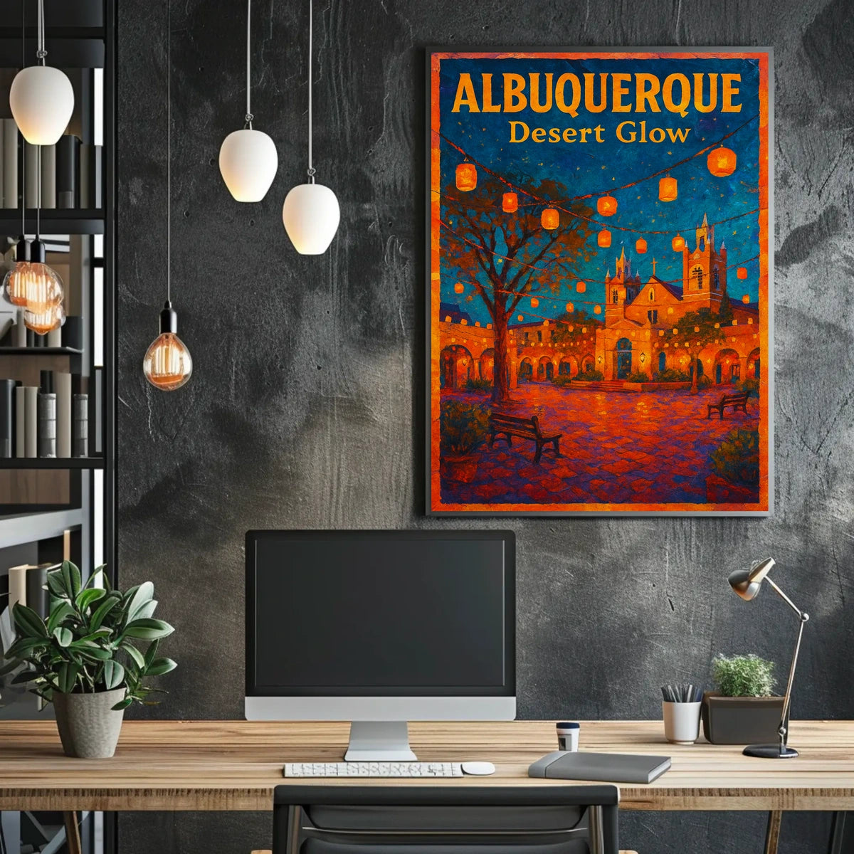 Albuquerque Desert Glow Poster