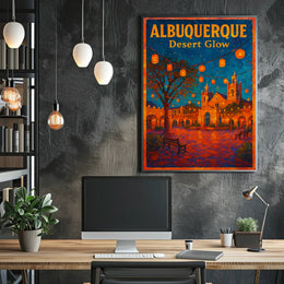Albuquerque Desert Glow Poster