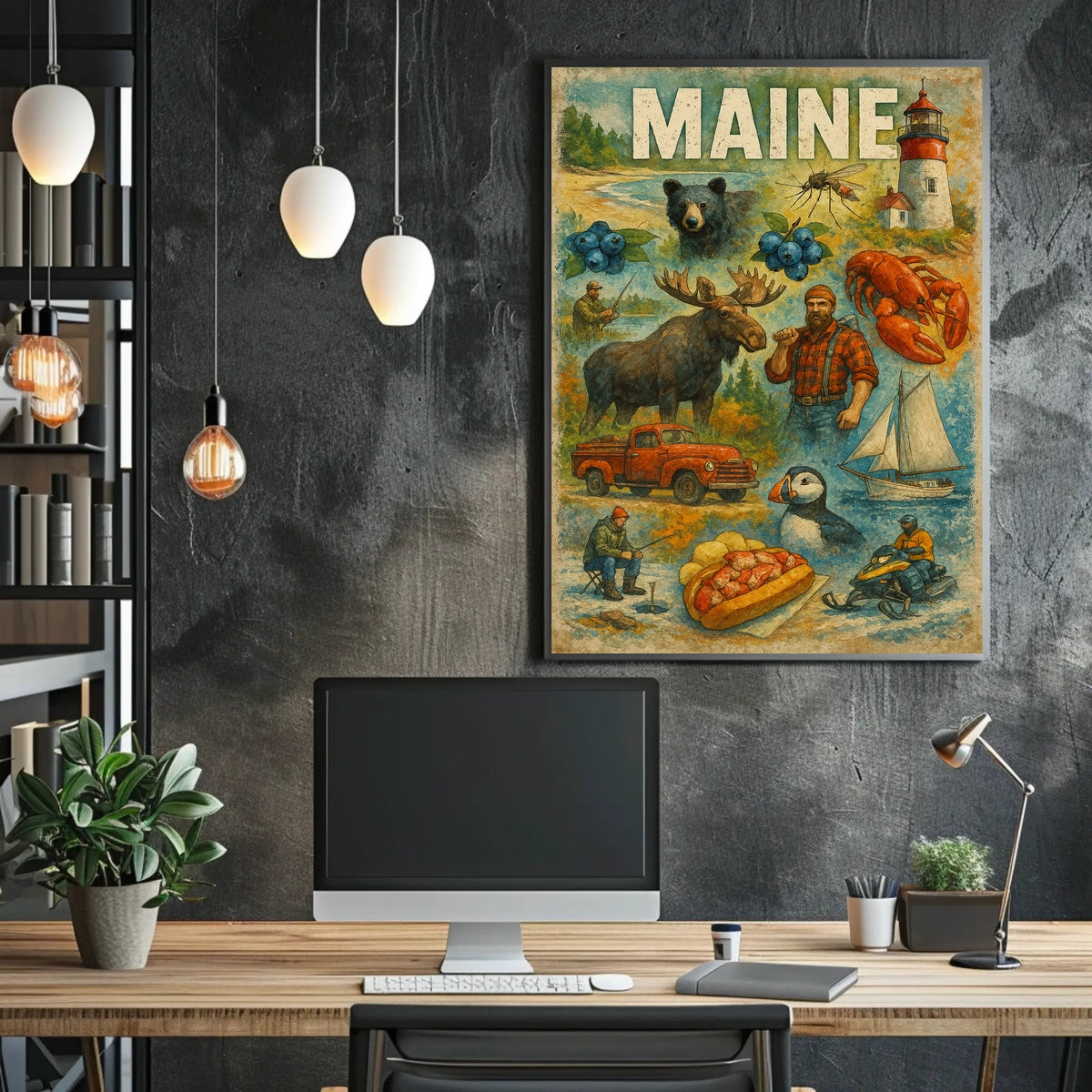 Discover Maine Poster