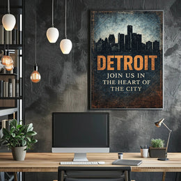 Detroit Join Us in the Heart of the City Poster PosterGoat