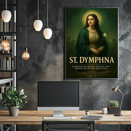 St. Dymphna Guardian of Mental Health Poster PosterGoat