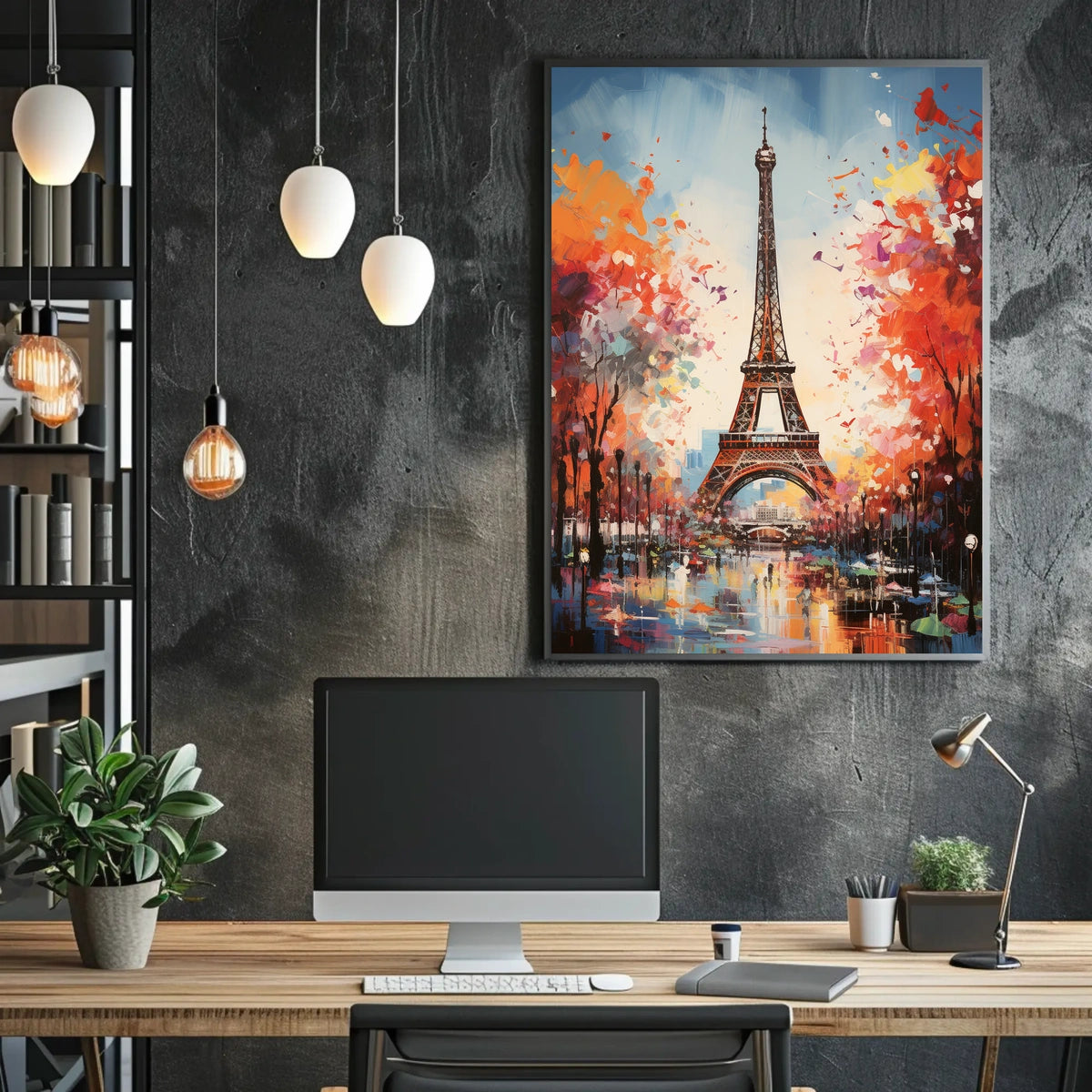 Eiffel Tower Artistic Travel Poster