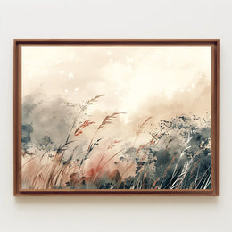 This poster features an artistic depiction of a serene natural landscape. The core Travel Poster