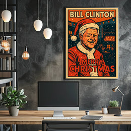 Bill Clinton Merry Christmas Poster