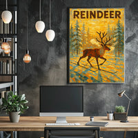 Reindeer In Winter Wonderland Poster